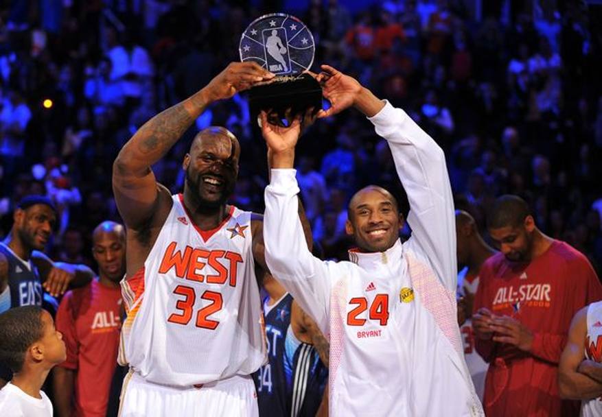 Shaq e Kobe, non esattamente due grandi amici, premiati Mvp all&#39;All Star Game 2009